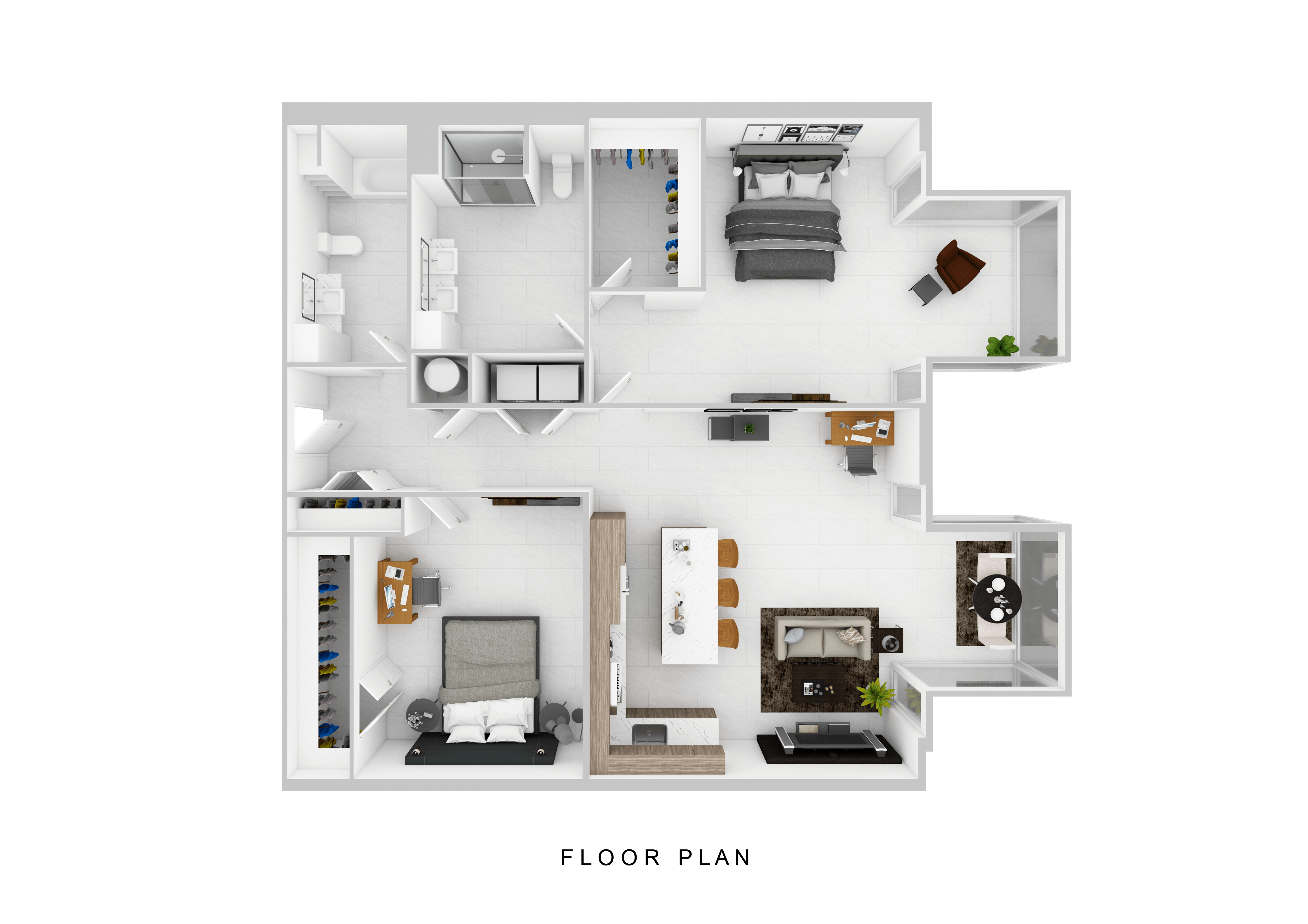 Floor plan layout diagram for B1C